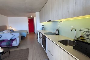 舒适公寓, 阳台, 海滩景观 | 私人厨房