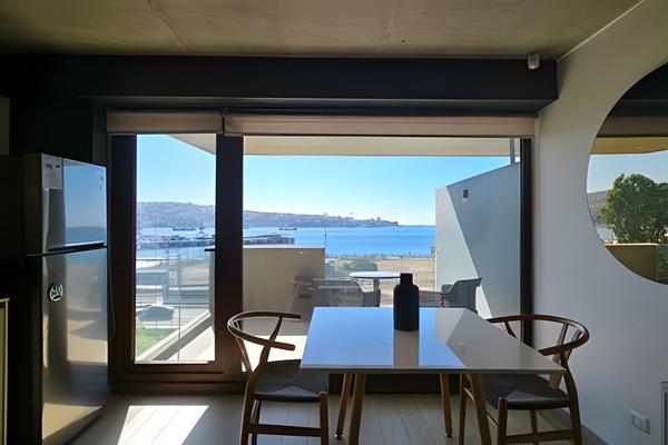 Leilighet – comfort, balkong, strandutsikt | Spiseområde