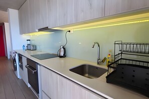 舒适公寓, 阳台, 海滩景观 | 私人厨房