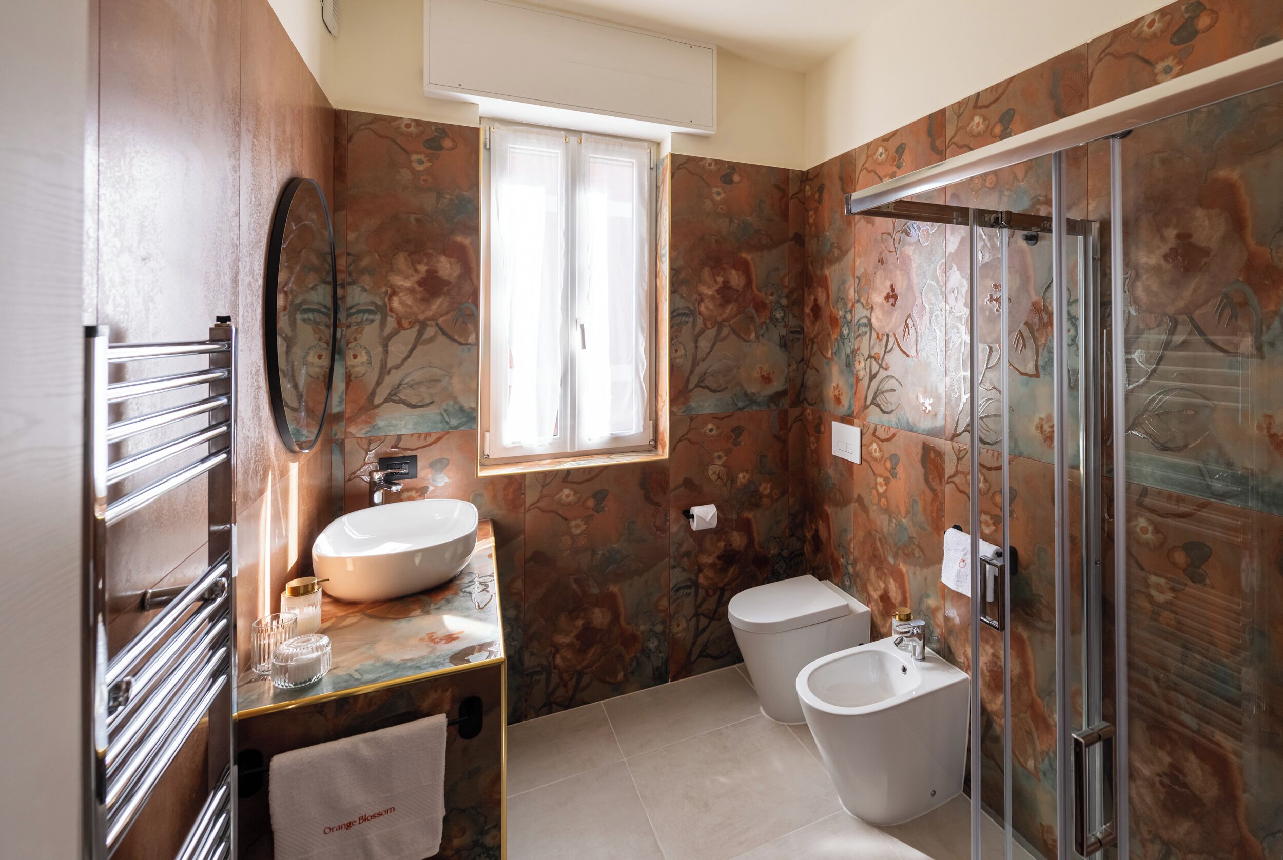 Shower, hair dryer, bidet, soap