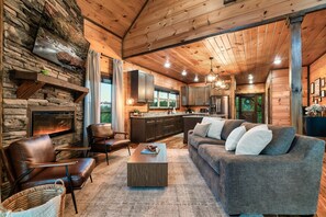 Smart TV y chimenea