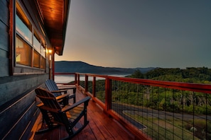 Terrace/patio - Smoky Mountain Cabin w/ Incredible View- Perfect for Families-Indoor Heated Pool (Sevierville)