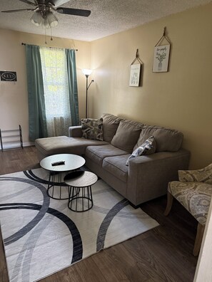 Living area - 2-bedroom apartment in beautiful Clarksville with warm stylish Farmhouse look (Clarksville)