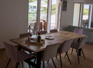 Dining - Three Bedroom Holiday Home With Balcony and Sea View (Jelsa)
