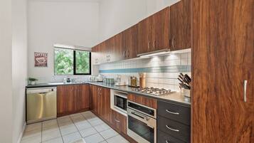 Microwave, oven, stovetop, dishwasher