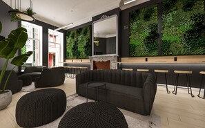 Living area - Capsule residence (Montréal)