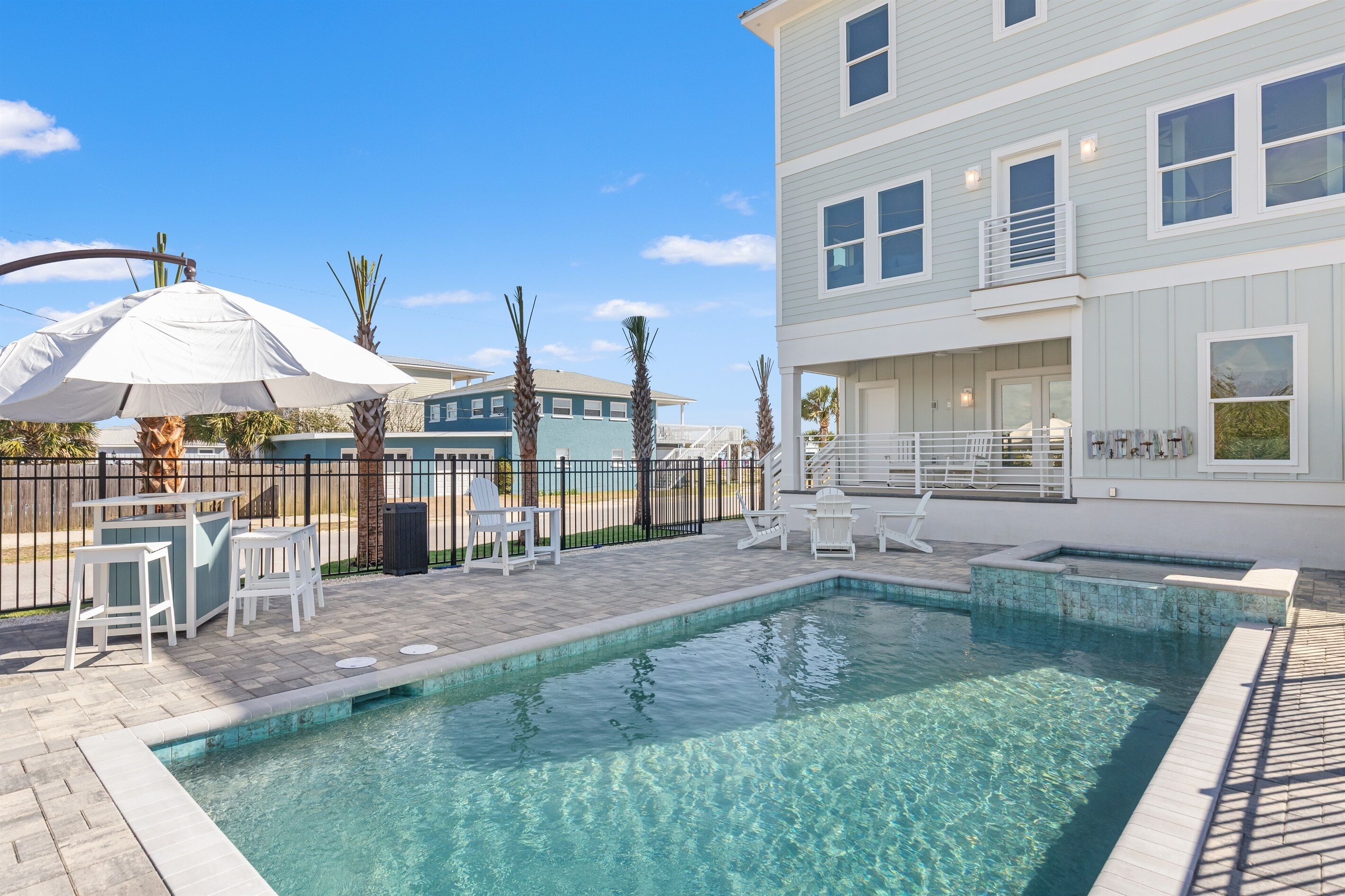 A heated pool
