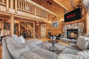 TV, fireplace, table football, offices