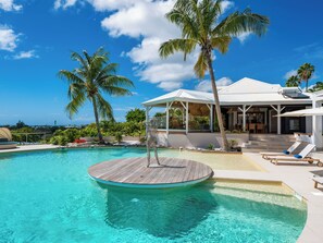 Pool - Ti Kol, a tropical haven featuring a coconut grove, a heated swimming pool, (Saint François)
