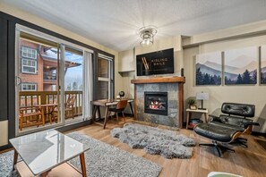 TV, fireplace - Fern & Fire | Ski-In/Out | Balcony | Hot Pools (Panorama)