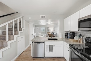 Microwave, oven, stovetop, dishwasher