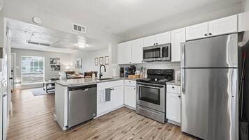 Microwave, oven, stovetop, dishwasher