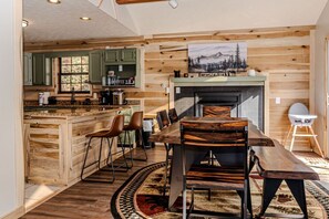 Fridge, microwave, oven, stovetop - Smoky Views & Game 4 BR Cabin w Hot Tub Near Wears Valley! (Sevierville)
