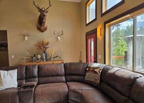 Televisión y chimenea 