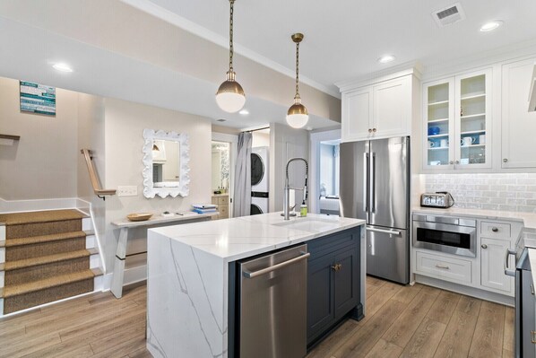 Fridge, microwave, oven, stovetop - Elevated Coastal Luxury with Panoramic Ocean Views (Isle of Palms)