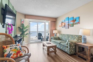 Smart TV, fireplace - Carolinian Resort Direct Oceanfront King 2bd/2ba (Myrtle Beach)