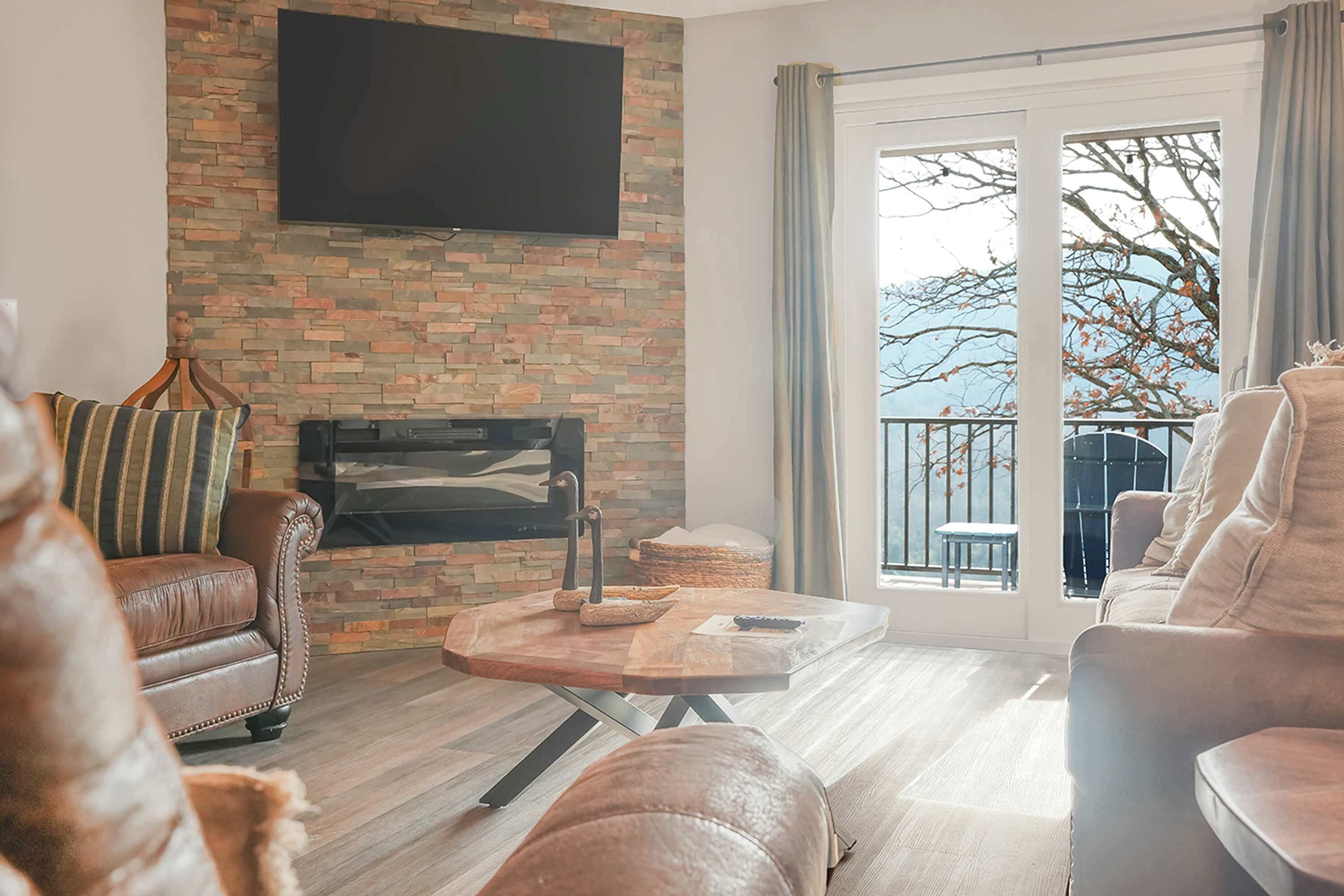 TV, fireplace, offices