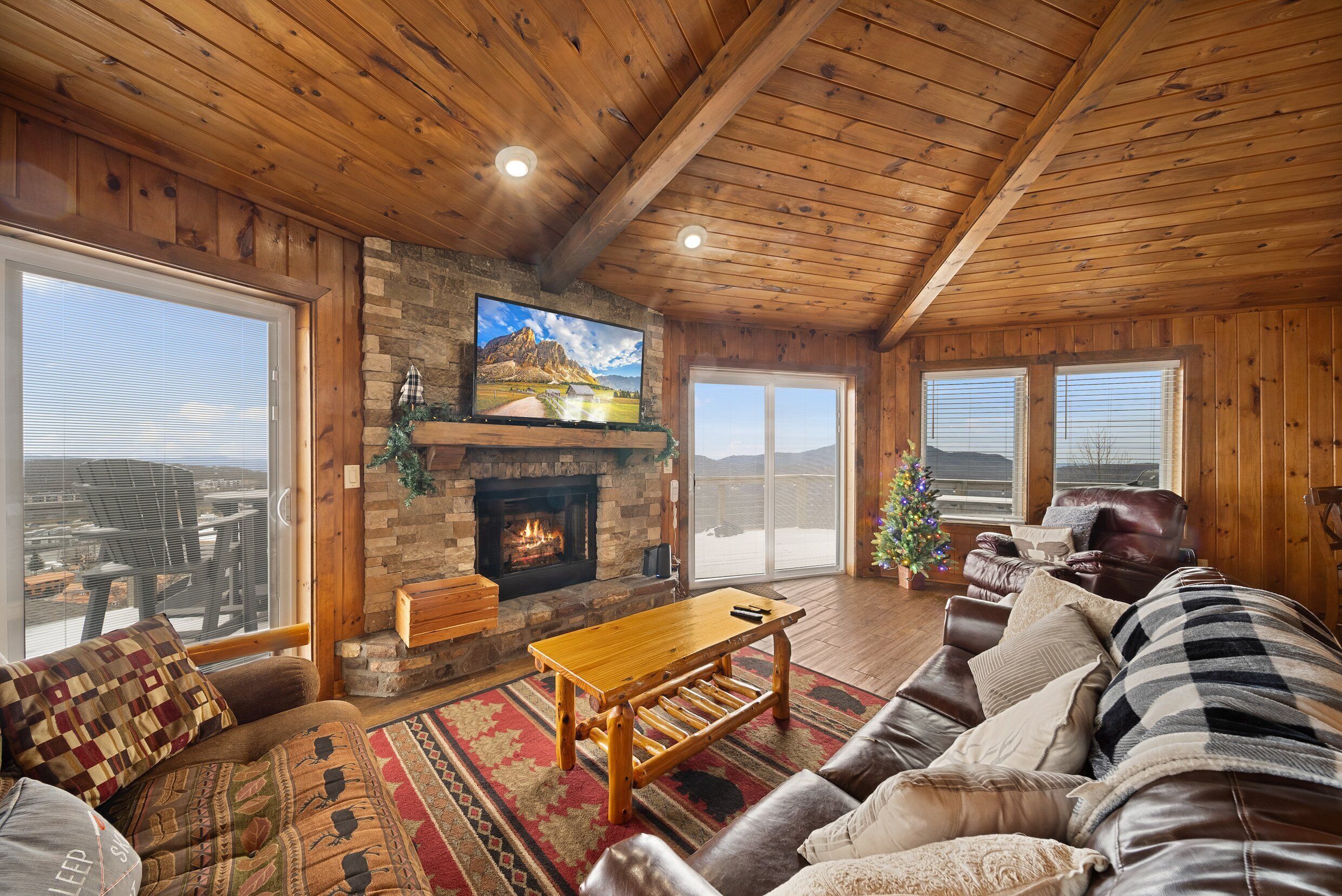 Télévision, cheminée