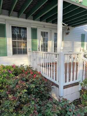 Exterior detail - Cottage #10 - 1BR Lower-Level Poolside Retreat (Aiken)