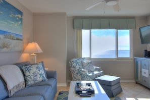 TV - Oceanfront 2BR at Xanadu III • Private Balcony, Pool, Steps to Main Street (North Myrtle Beach)