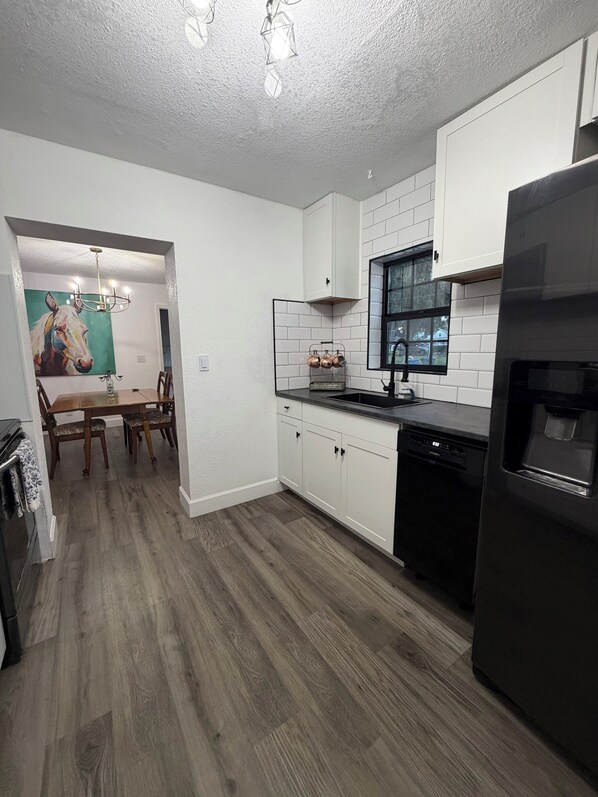 Microwave, oven, stovetop, dishwasher