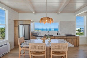 Fridge, microwave, oven, stovetop - Great Guana Cay, Abaco, Bahamas 1-BR, 2-Story Villa overlooking Sea of Abaco (Great Guana Cay)