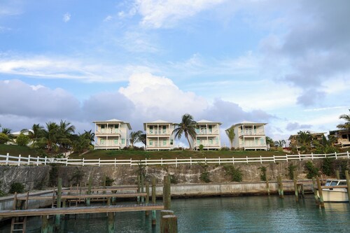 Front-row views of the marina and the peaceful charm of Great Guana Cay
