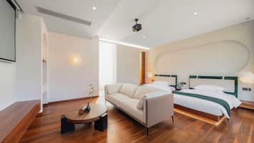 Ropa de cama de alta calidad y escritorio