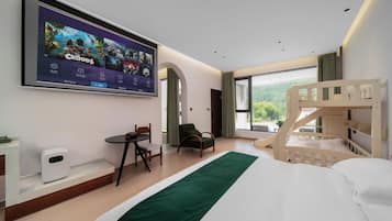 Basic Triple Room, Mountain View | Premium bedding, desk, laptop workspace, blackout drapes