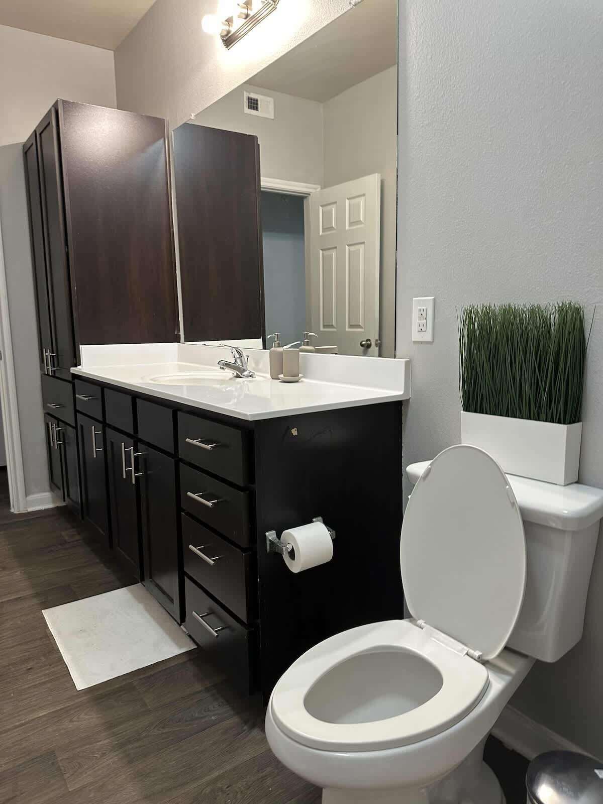 Suihku, hiustenkuivaaja, pyyhkeet