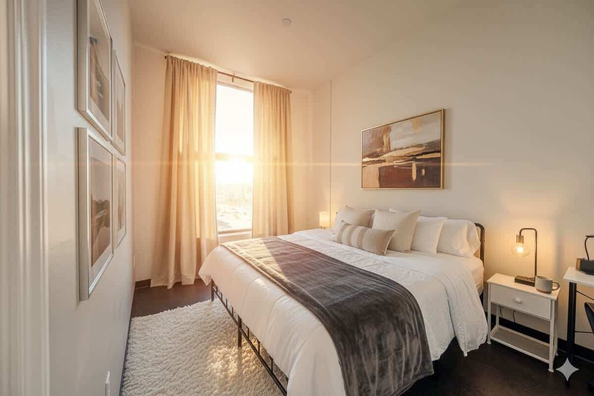 Escritorio, tabla de planchar con plancha, cuna de viaje y wifi 