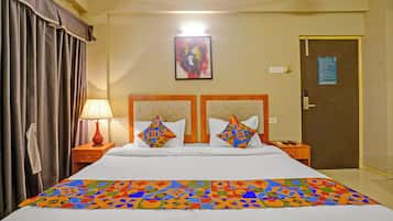 埃及棉床單、高級寢具、客房內保險箱、免費無線上網