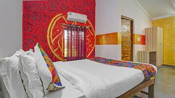 Sengetøy i egyptisk bomull, sengetøy av topp kvalitet og safe på rommet