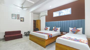 Sengetøy i egyptisk bomull, sengetøy av topp kvalitet og safe på rommet