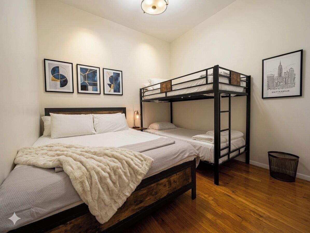 2 bedrooms, iron/ironing board, Internet, bed sheets