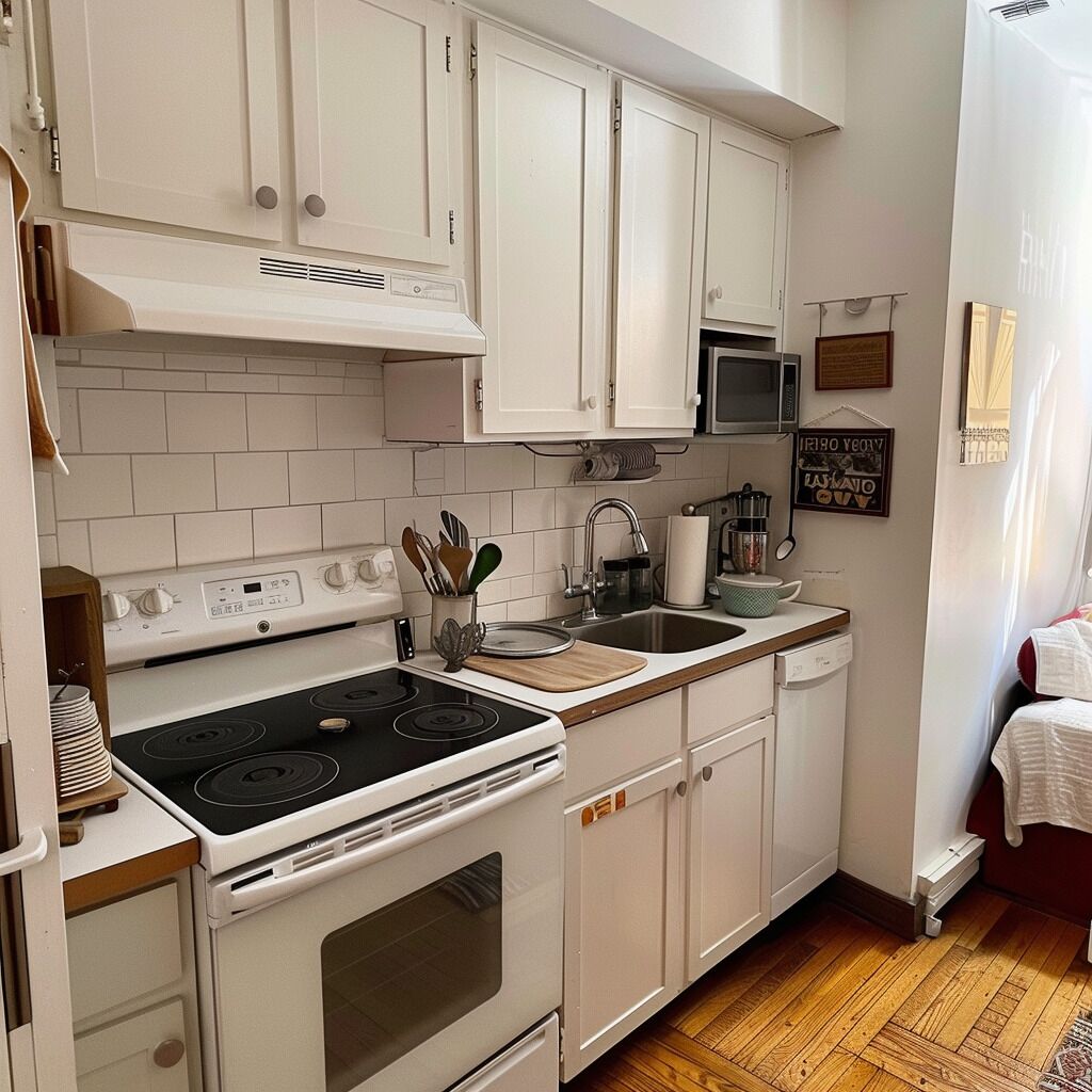 Kjøleskap, mikrobølgeovn, ovn og kokeplater