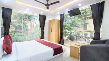 Sengetøy i egyptisk bomull, sengetøy av topp kvalitet og safe på rommet