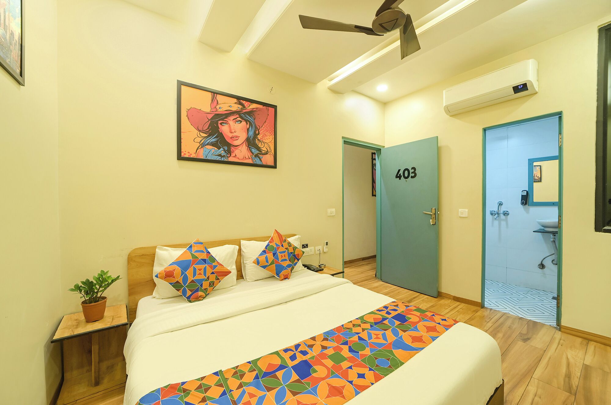 Sengetøy i egyptisk bomull, sengetøy av topp kvalitet og safe på rommet