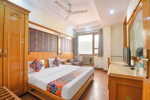 Lakens van Egyptisch katoen, luxe beddengoed, een kluis op de kamer