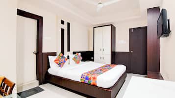 Lakens van Egyptisch katoen, luxe beddengoed, een kluis op de kamer