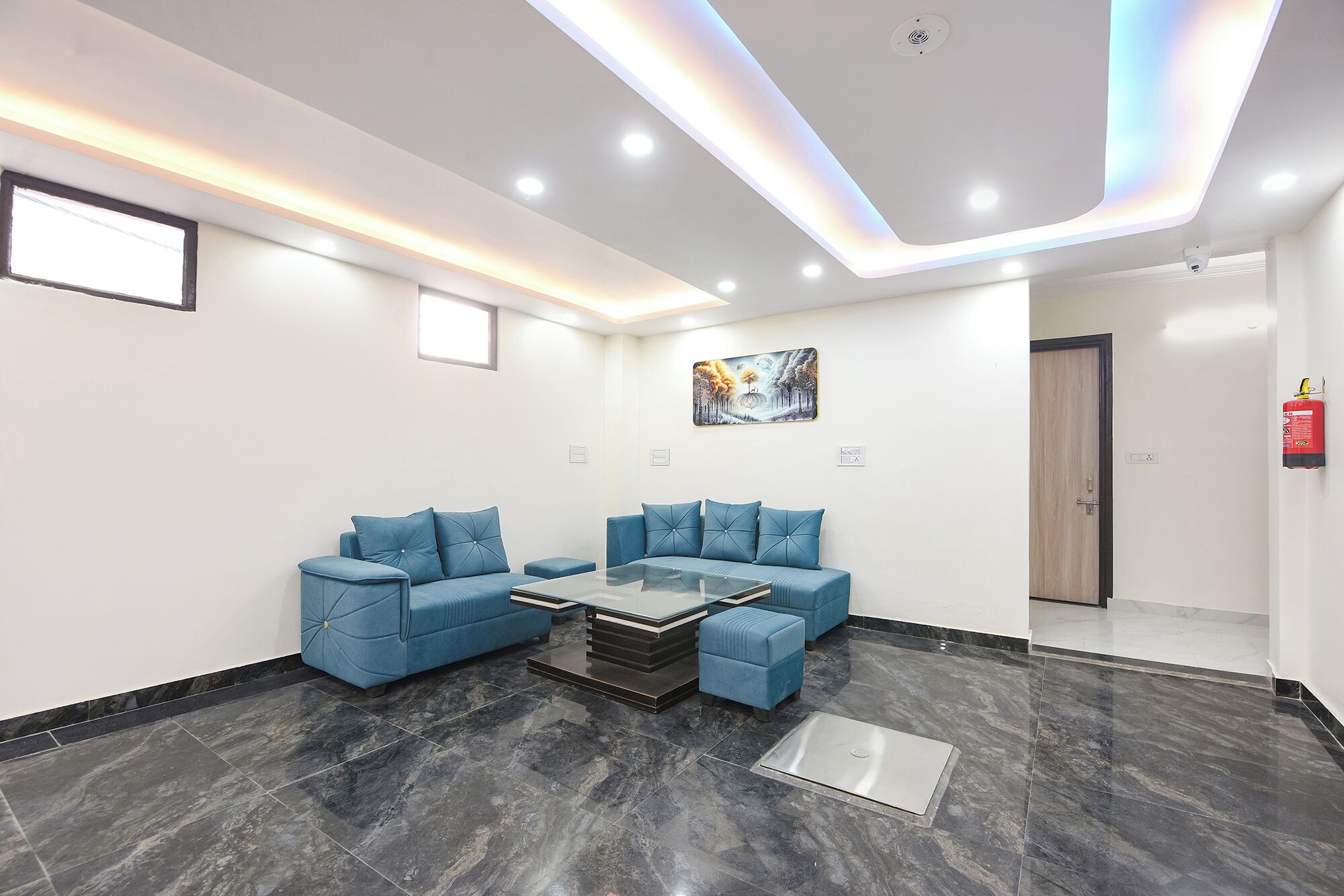 Sitteområde i lobbyen