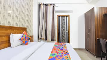 Sengetøy i egyptisk bomull, sengetøy av topp kvalitet og safe på rommet