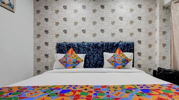 Sengetøy i egyptisk bomull, sengetøy av topp kvalitet og safe på rommet