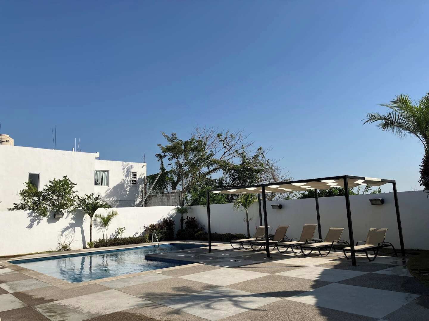 Outdoor pool, a heated pool