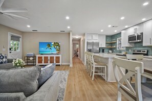Fridge, microwave, oven, stovetop - Family & Pet-Friendly Home Near Beach, Downtown & Boat Ramp (St. Augustine)