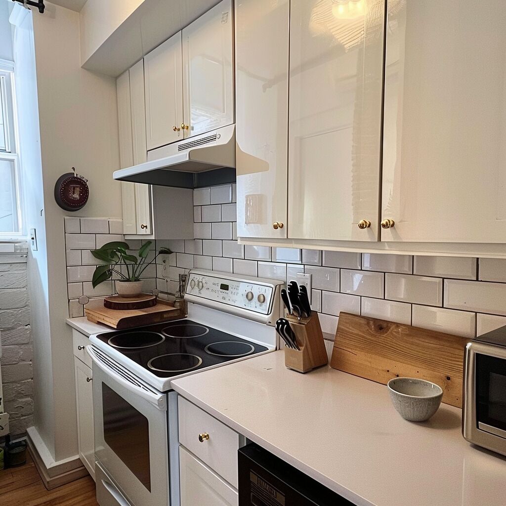 Fridge, microwave, stovetop