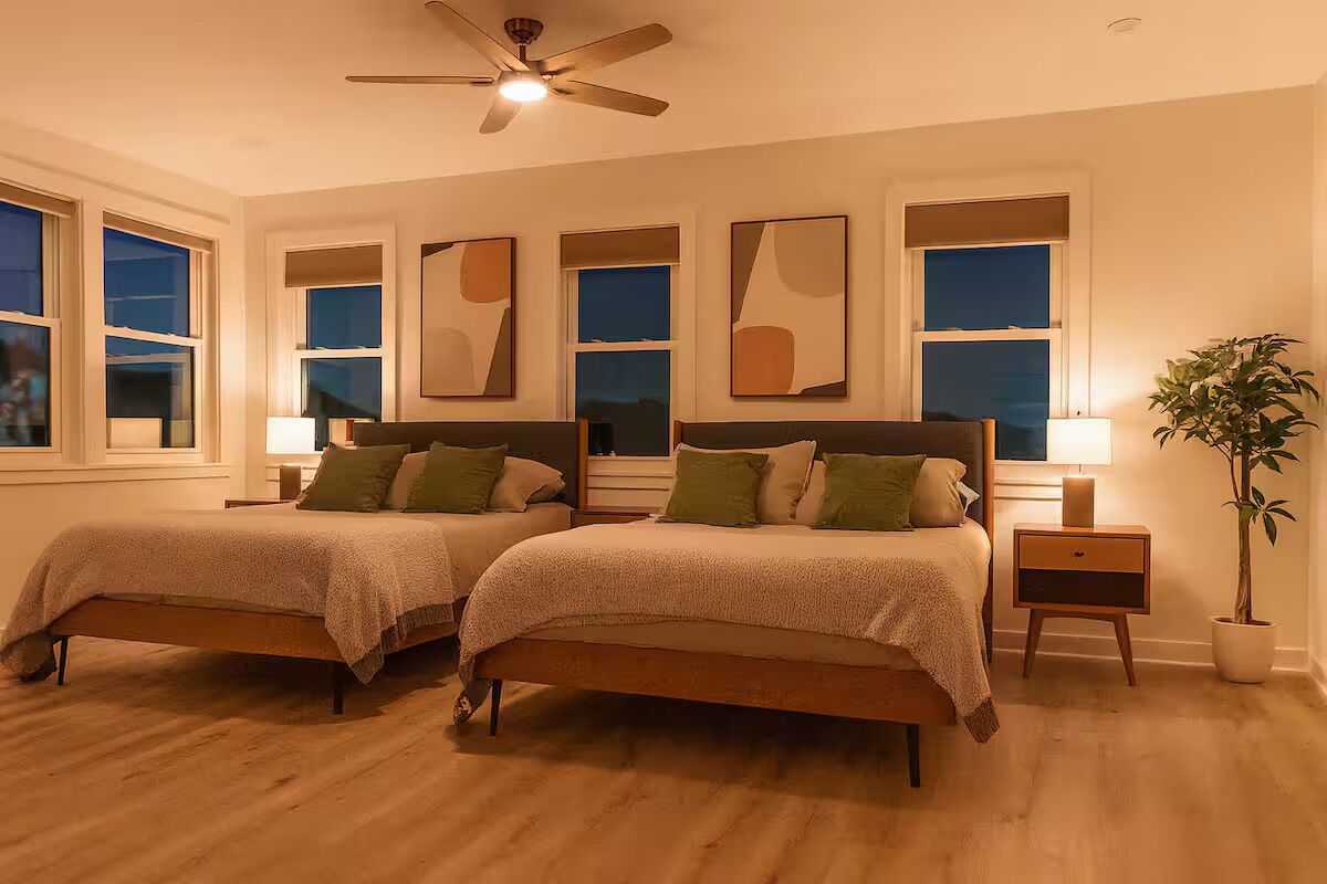 4 habitaciones, tabla de planchar con plancha y wifi gratis 