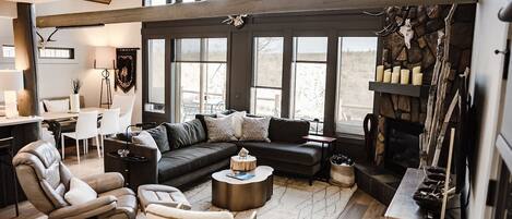 電視、壁爐、書籍