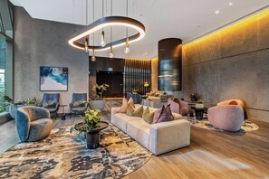 Lobby - Luxe 1BR + Study Balcony Pool Gym Sauna Steam. Prime CBD Location (Victoria)