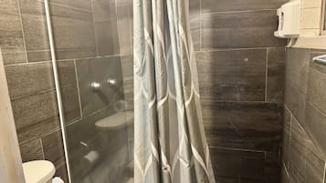 Hårtork, handdukar, tvål och toalettpapper